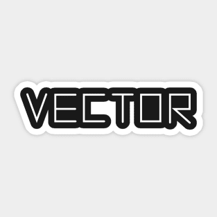VECTOR Arcade Machine Text Sticker